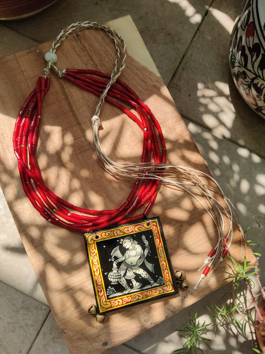 Nartaki Pattachitra Hand-painted Natural Necklace