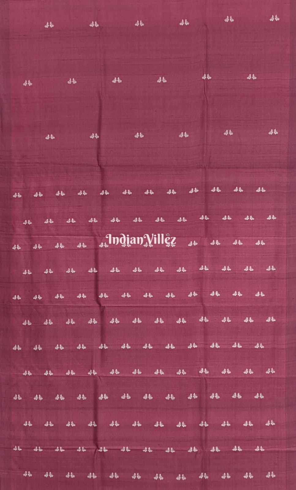 Maroon Butterfly Design Gopalpur Tussar Silk Saree