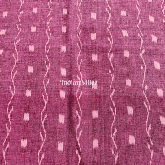 Wine Tipa Design Sambalpuri Odisha Ikat Cotton Fabric