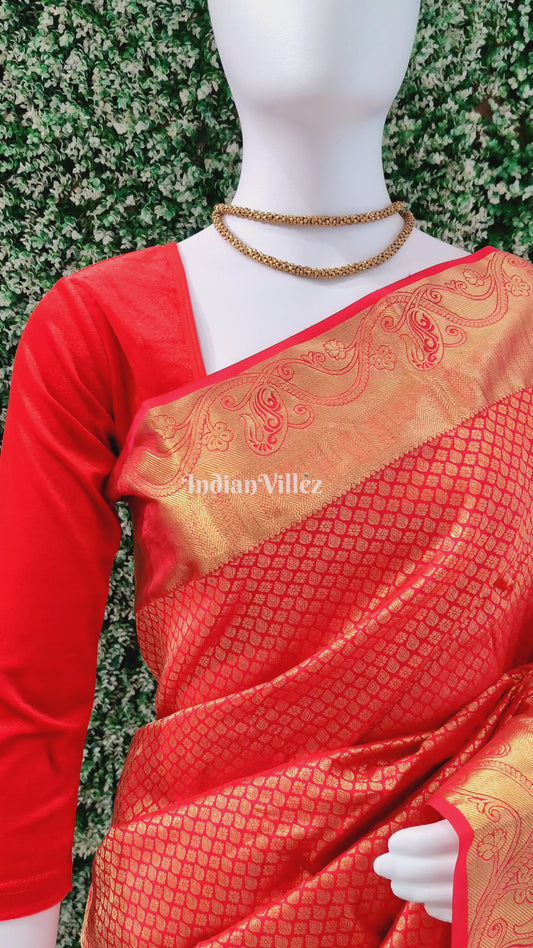 Red Kanjivaram Silk Saree