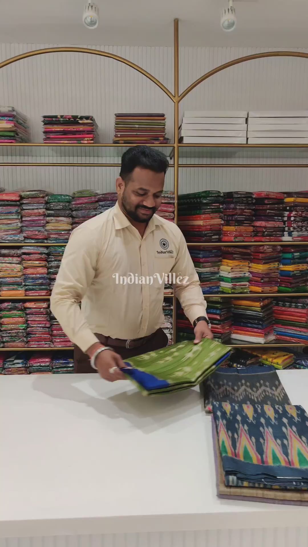 Mehendi Green Blue Gopalpur Tussar Silk Saree