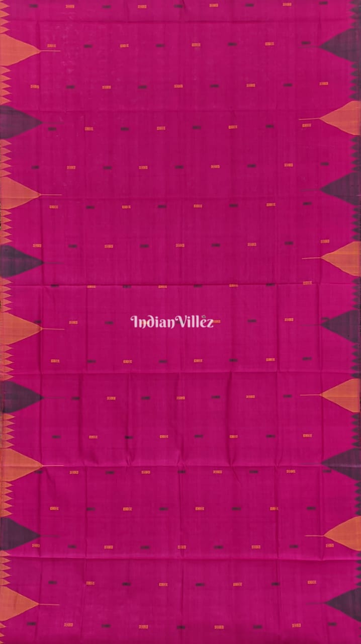 Pink Odisha Handloom Sambalpuri Tussar Silk Saree