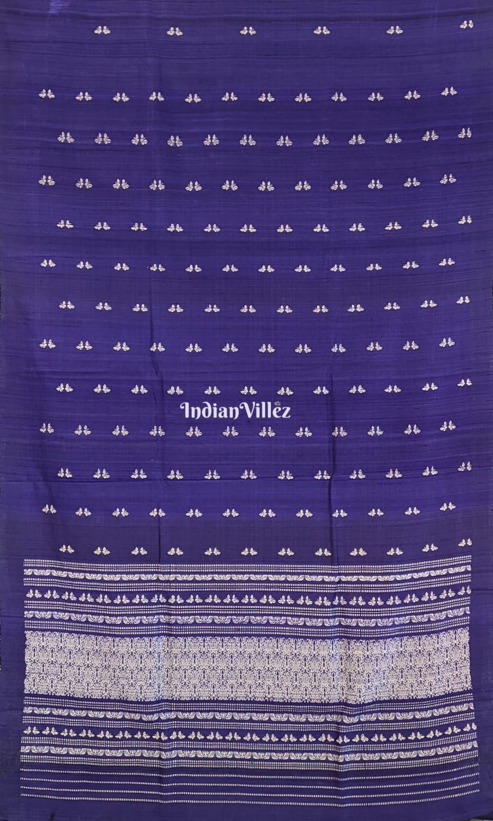 Violet Butterfly Design Gopalpur Tussar Silk Saree