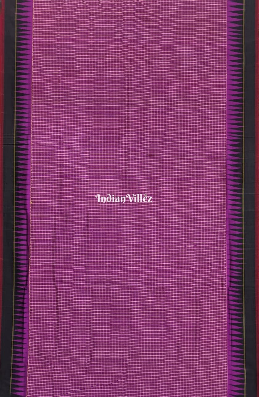 Purple Ramachandrapedi Gopalpur Tussar Silk Saree