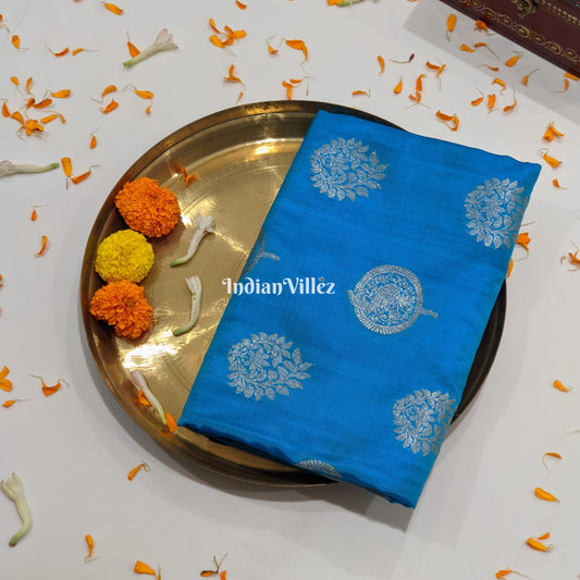 Sky Blue Venkatagiri Silk Pattu Saree